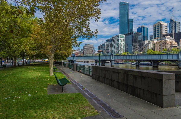 Widok na miasto Melbourne — Zdjęcie stockowe