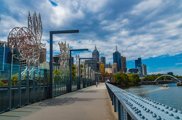 Widok na miasto Melbourne — Zdjęcie stockowe