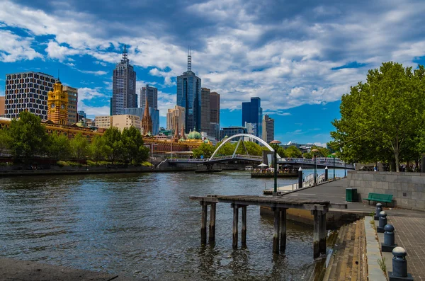 Widok na miasto Melbourne — Zdjęcie stockowe