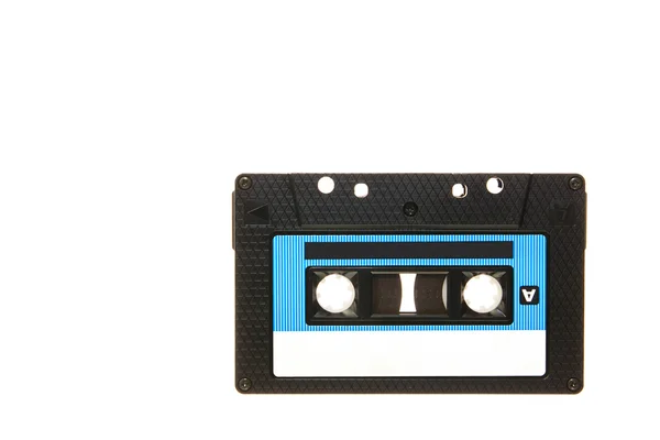Close-up de fita de áudio vintage cassete isolado — Fotografia de Stock