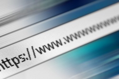 closeup tonlarında mavi - sığ derinlik-in tarla web tarayıcısında http adresi