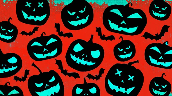 Halloween Symbol Hintergrund Vorlage Design Draufsicht Silhouette Von Beängstigend Geschnitzten — Stockfoto