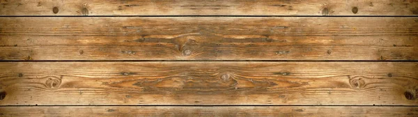 古い茶色の素朴なダークグランジの木の板のテクスチャ 木製の壁の背景バナーパノラマ — ストック写真
