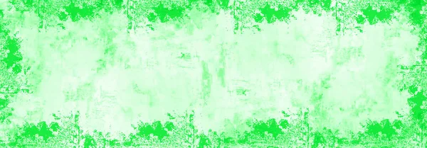 Abstract White Green Painted Brush Painted Paper Texture Background Banner — Stock Photo, Image