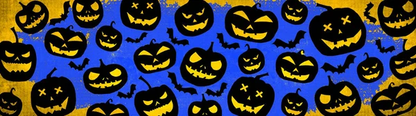 Halloween Symbool Achtergrond Template Ontwerp Zwart Silhouet Van Eng Gesneden — Stockfoto