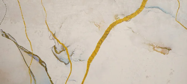 Abstrakte Beige Fliese Mit Goldenem Gold Kreative Malerei Drucken Textur — Stockfoto
