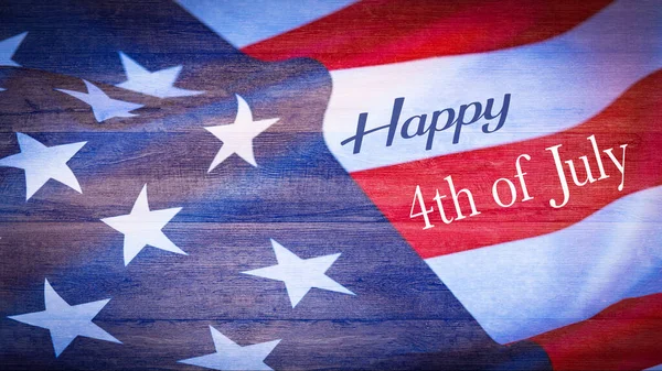 Glücklich Juli Independence Day Usa Hintergrundvorlage Grußkarte Schwenken Der Amerikanischen — Stockfoto