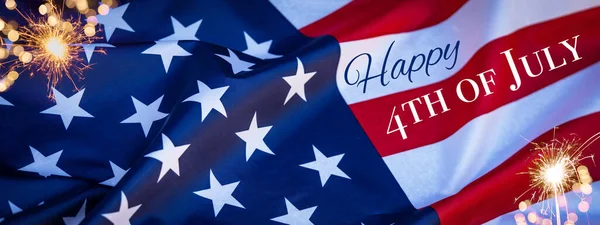 Happy 4Th July Independence Day Usa Achtergrond Banner Panorama Sjabloon — Stockfoto