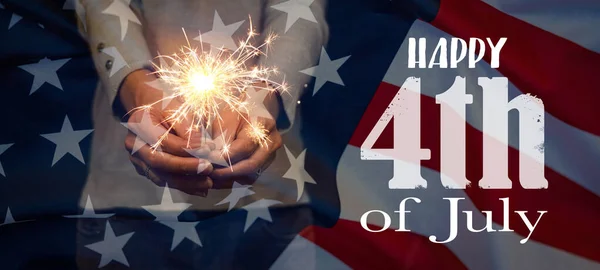 Happy 4Th July Independence Day Party Festive Celebration Usa Background — Stockfoto