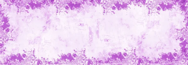 Pincel Pintado Púrpura Blanco Abstracto Textura Fondo Banner Panorama — Foto de Stock