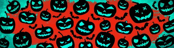 Halloween Simbolo Modello Sfondo Design Vista Dall Alto Silhouette Spaventoso — Foto Stock