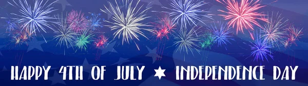 Happy 4Th July Independence Day Background Banner Panorama Template Greeting — Stock Photo, Image