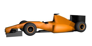 Gelecekteki spor araba 3D illüstrasyon