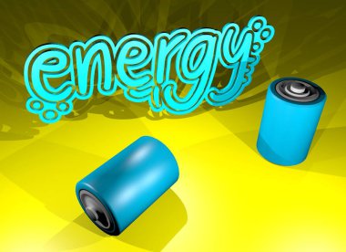 Enerji bataryası 3d çizimi 