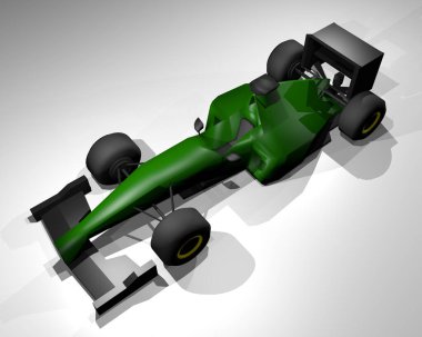Formül otomobil 3d illüstrasyonunu oluştur