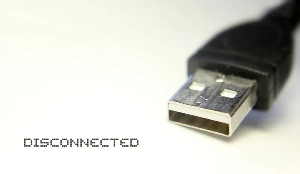 Disconnected Usb Cable Detail — Stock Photo, Image