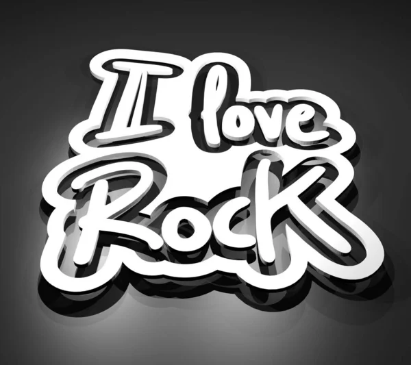 Ich Liebe Rock Aus Nächster Nähe — Stockfoto