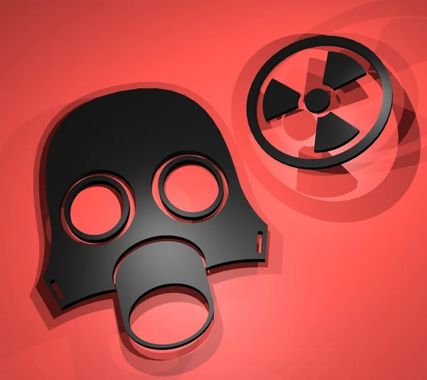 放射線マスク3D描画 — ストック写真