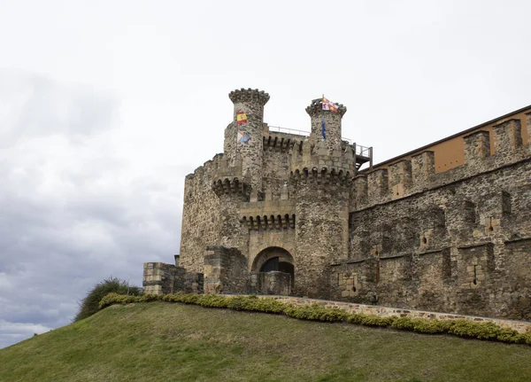 Vista Panorâmica Castelo Ponferrada — Fotografia de Stock