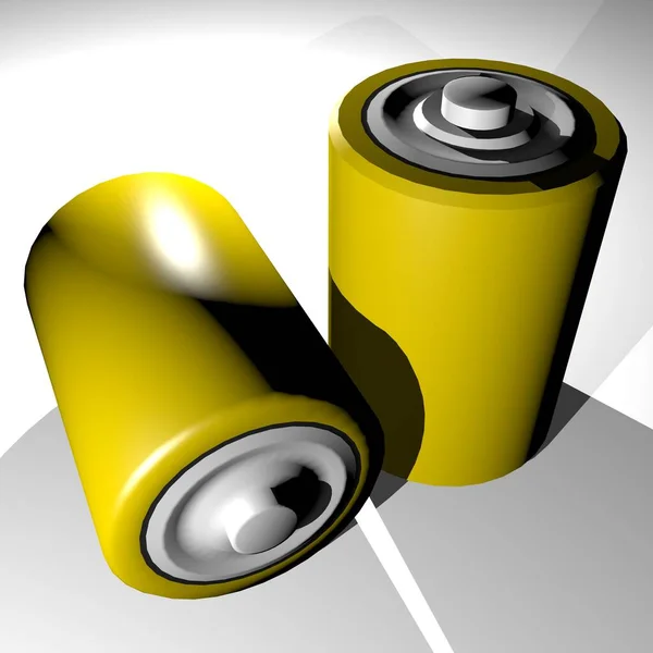 Duas Baterias Perto — Fotografia de Stock