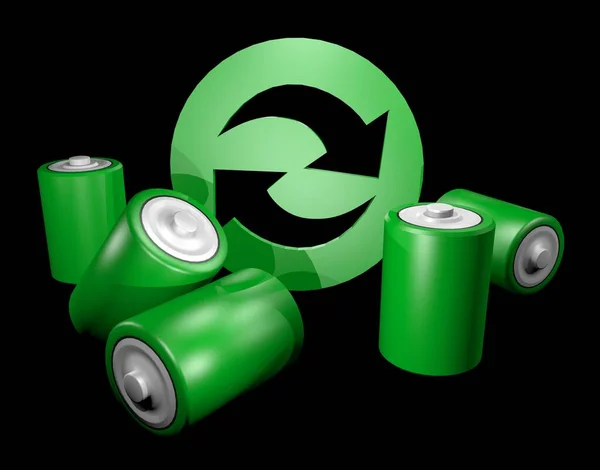 Eco Battery Draw — Stock Photo, Image
