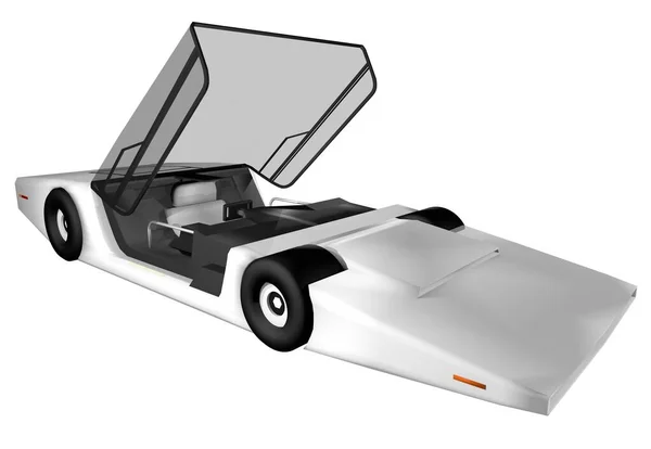 未来跑车3D图解 — 图库照片
