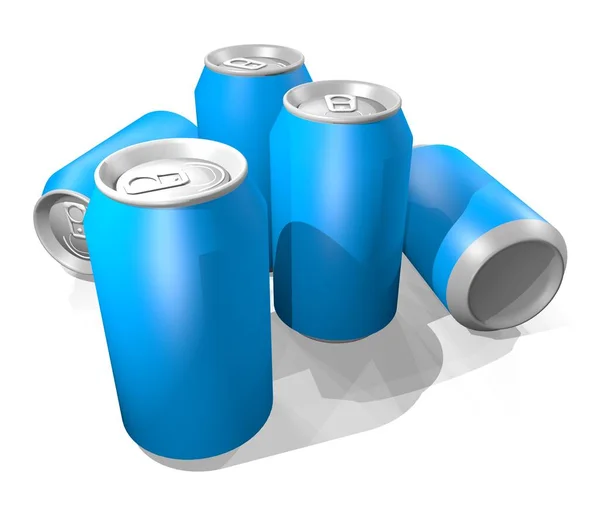 Many Cans Close — Stock Photo, Image