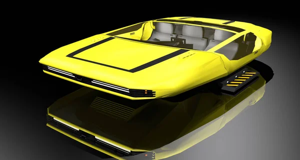 3Dレンダリング未来的な車両 — ストック写真