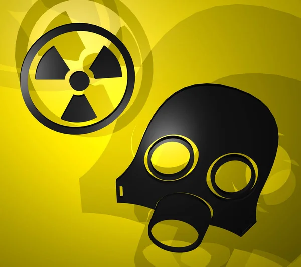 Radiation Symbol Draw — Stock Photo, Image