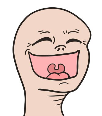 Çılgın kahkaha vektörü illüstrasyonu