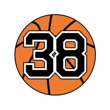 38 numaralı basketbol sembolü.