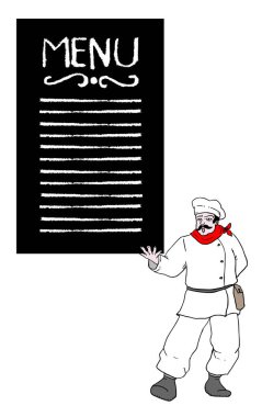 restoran menü vektör illüstrasyonu