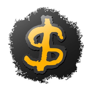 Dolar işareti. vektör illüstrasyonu.