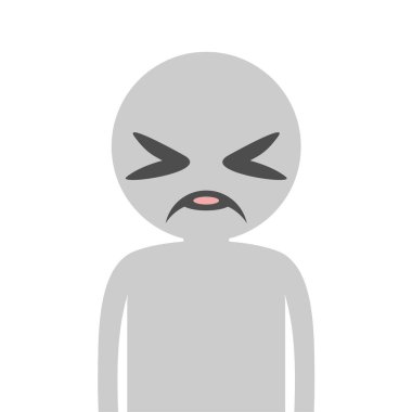 Tiksindirici yüz tasarımı vektör çizimi