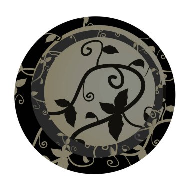 Siyah arkaplanda izole edilmiş soyut vektör çizimi