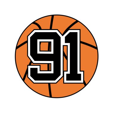 91 numaralı basketbol topu.