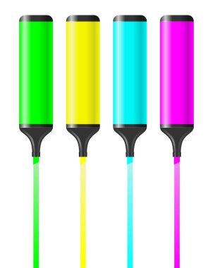 Renkli kalemler vektör illüstrasyonu