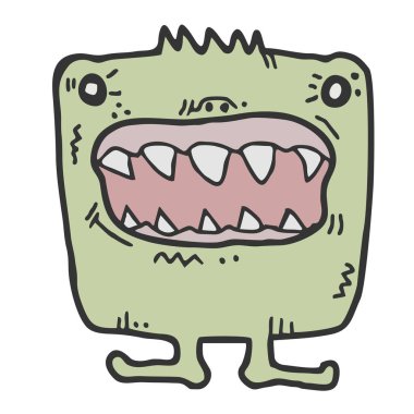 Çizgi film canavarının vektör çizimi