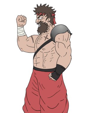 Asi savaşçı vektör çizimi