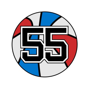55 numaralı basketbol sembolü.