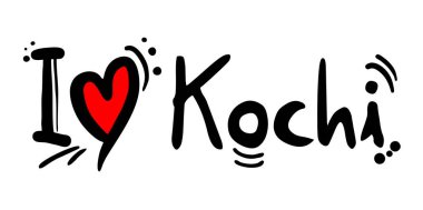 Kochi, Hindistan şehri, aşk mesajı.