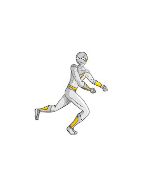 Koşan adam. vektör illüstrasyonu.