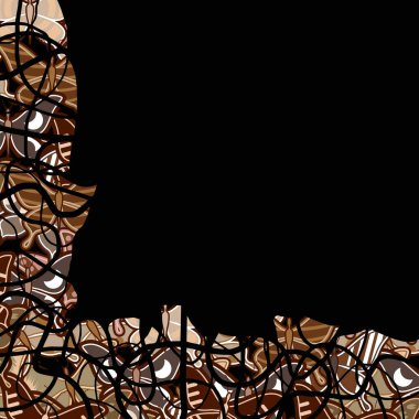 soyut afiş, çerçeve vektör illüstrasyonu