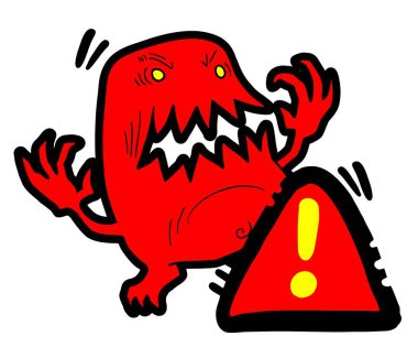 Tehlike vektör illüstrasyonunu uyar