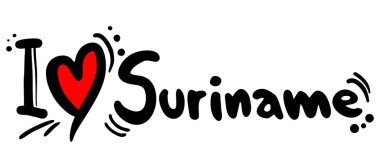Surinam love vektör illüstrasyonu