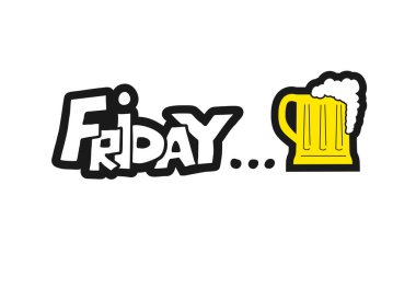 Cuma bira sembolü vektör çizimi 