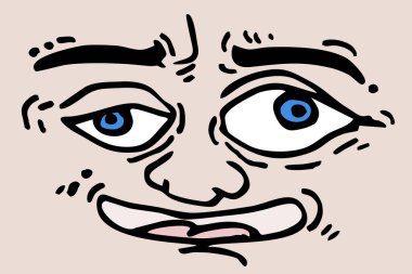 Çizgi film dışavurum vektör çizimi