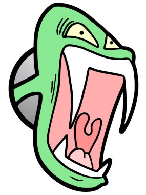 Kertenkele baş vektör çizimi