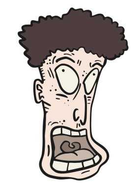 Renkli adam yüz vektör çizimi