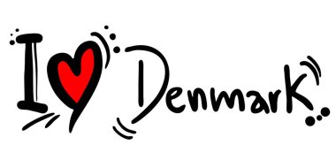 Danimarka vektör illüstrasyonunu sev